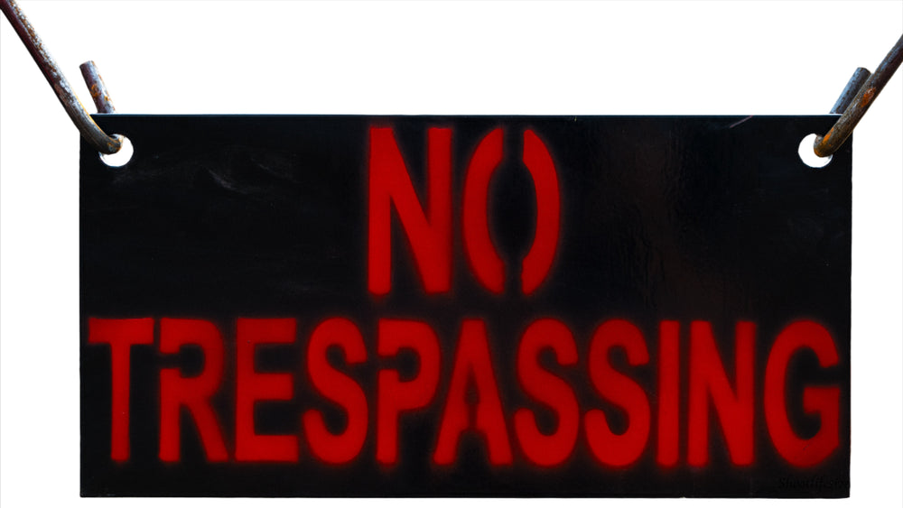 NO TRESPASSING SIGN TARGET - AR500 Steel NO TREPASSING Sign